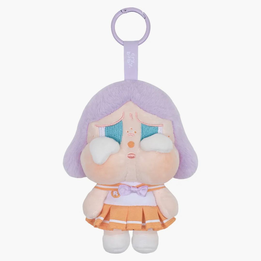 Pop Mart Crybaby Sunset Concert Series Plush Pendant Bright Orange