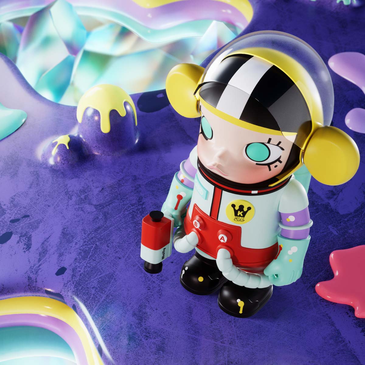 Pop Mart Mega Collection Space Molly Little Painter 1000%